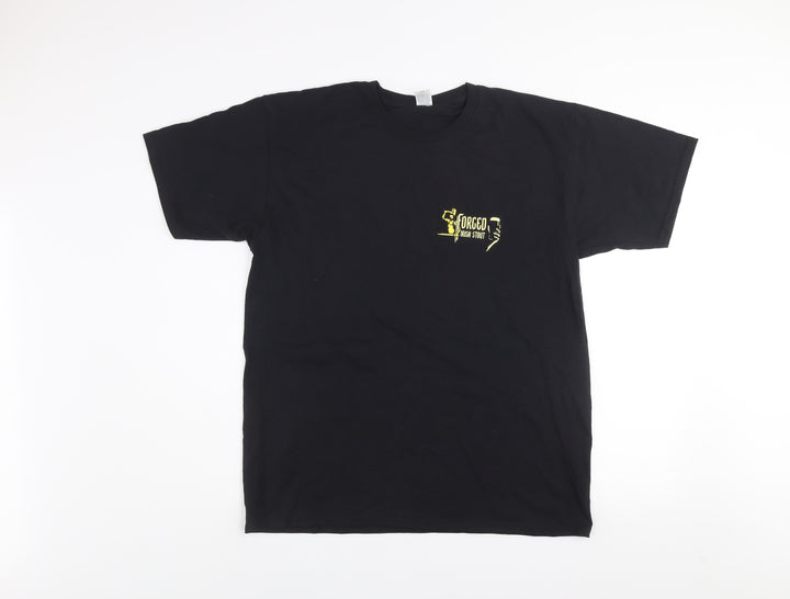 Fruit of the Loom Men's Black L Beer Sports Graphic T-Shirt