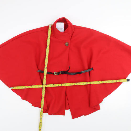 Maia Hemera Women’s Red Cape High Neck Belted Polyester One Size