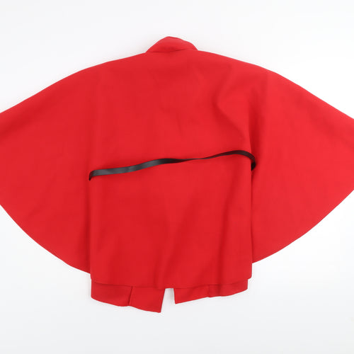 Maia Hemera Women’s Red Cape High Neck Belted Polyester One Size