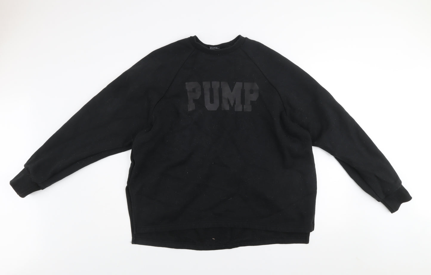 Pump Iron Men's Black Crew Neck Gym Sweatshirt Size S