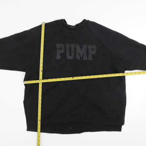 Pump Iron Men's Black Crew Neck Gym Sweatshirt Size S
