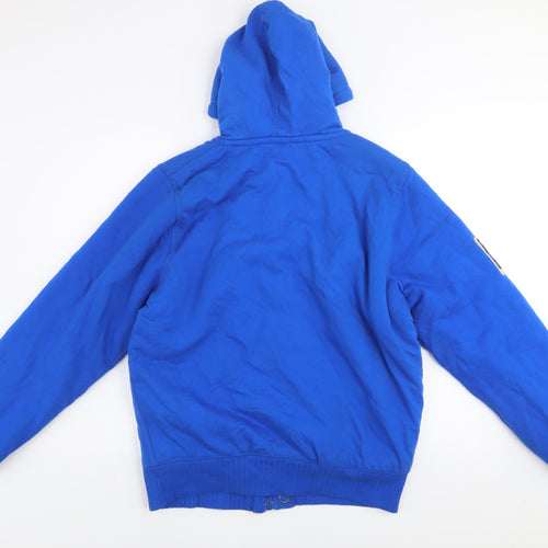 Smith & Jones Men's Blue L Hooded Casual Varsity Jacket