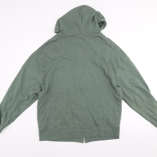 ASOS DESIGN Womens Green Size 8 Full Zip Hooded Cotton Basic Jacket