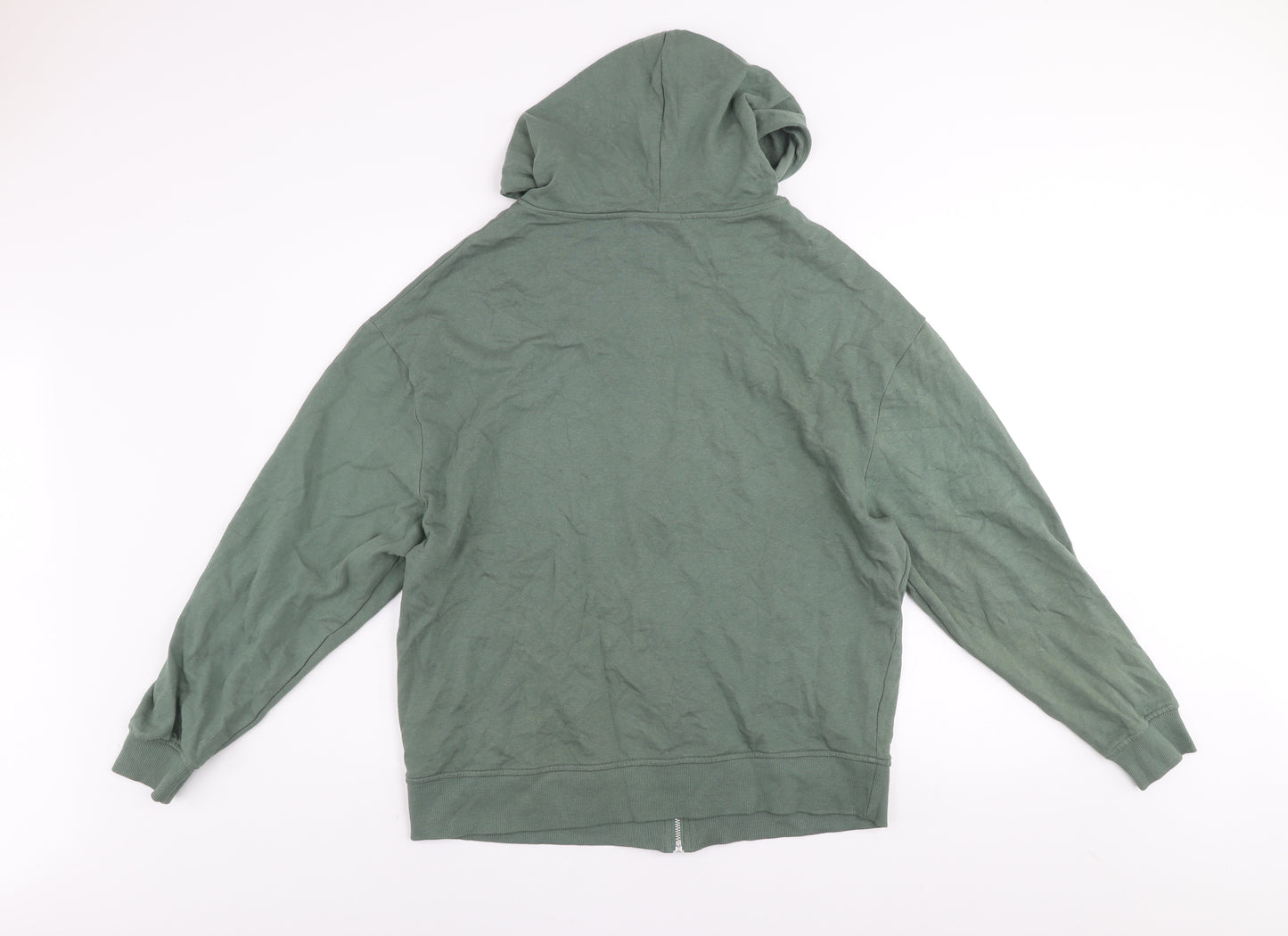 ASOS DESIGN Womens Green Size 8 Full Zip Hooded Cotton Basic Jacket