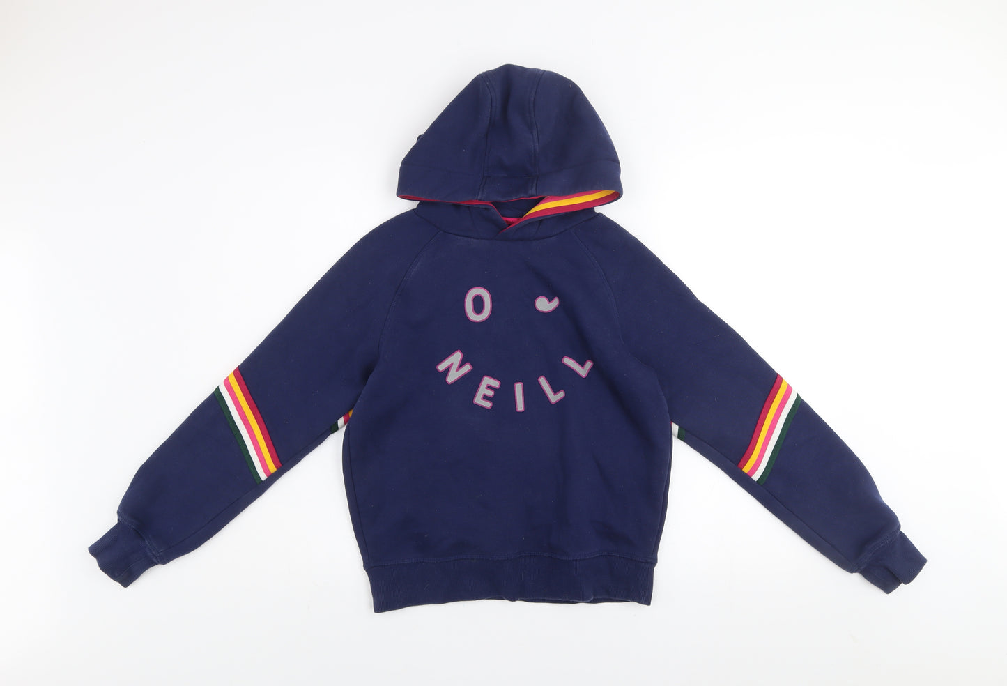O'Neill Girls Blue Rainbow Stripe Pullover Hoodie Size 14 Years