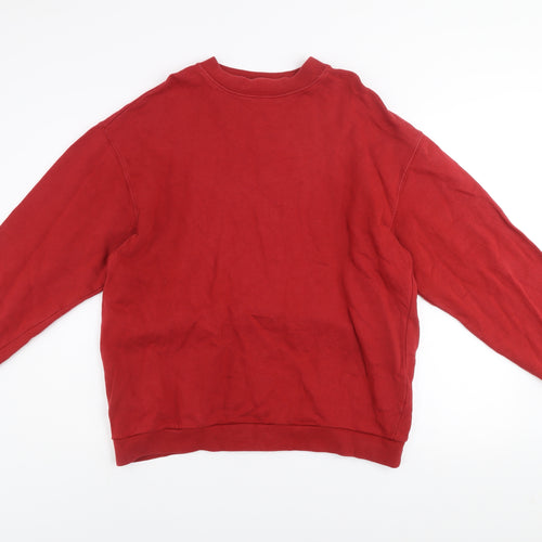 Hawkshead Men's Red Cotton Crew Neck Pullover Sweatshirt Size L