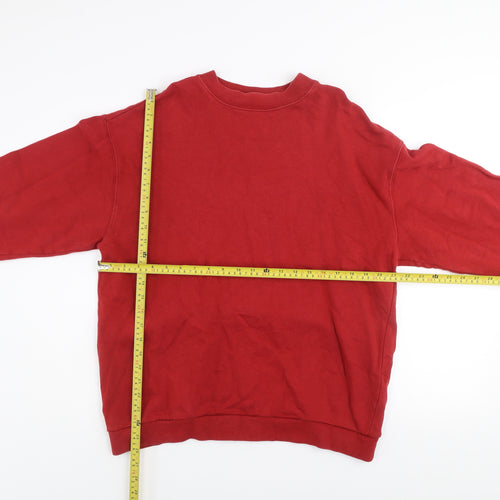 Hawkshead Men's Red Cotton Crew Neck Pullover Sweatshirt Size L