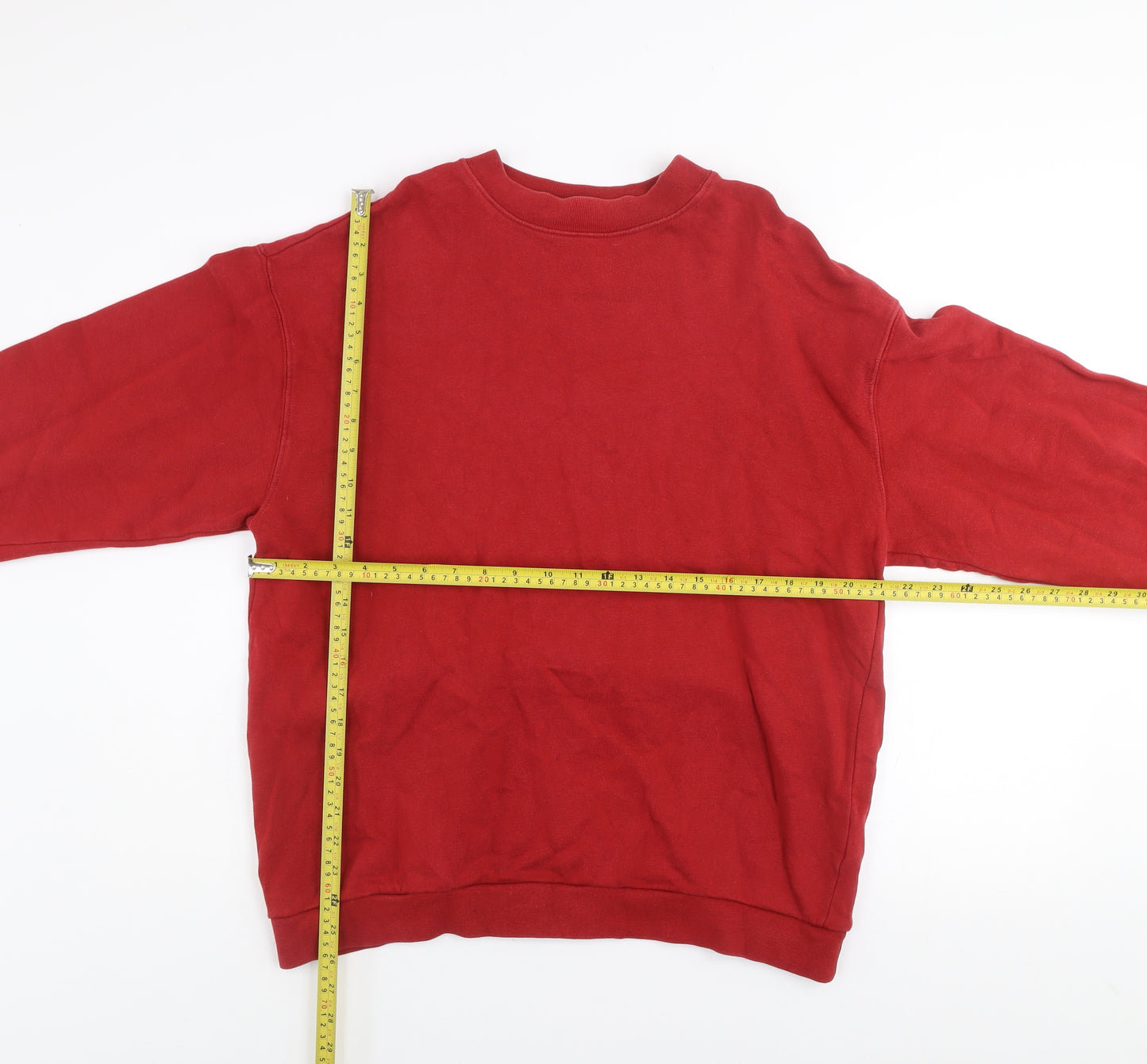 Hawkshead Men's Red Cotton Crew Neck Pullover Sweatshirt Size L
