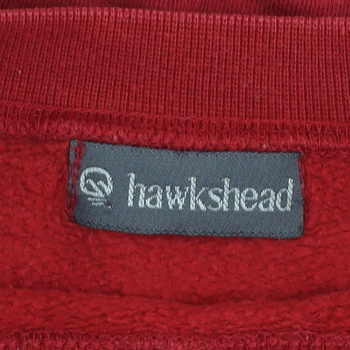 Hawkshead Men's Red Cotton Crew Neck Pullover Sweatshirt Size L