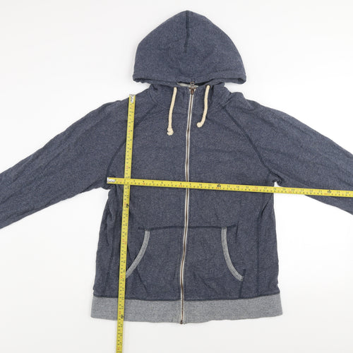 Next Men's Blue Cotton Full Zip Hooded Active Jacket Size L