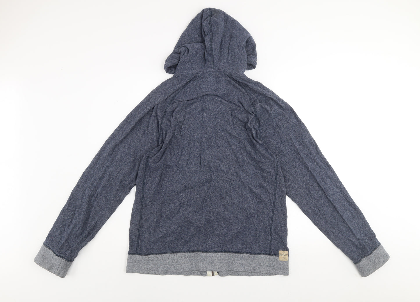 Next Men's Blue Cotton Full Zip Hooded Active Jacket Size L