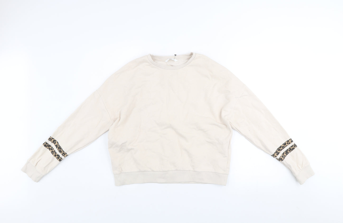 Marks and Spencer Girls Beige Animal Print Pullover Sweatshirt 13-14 Years