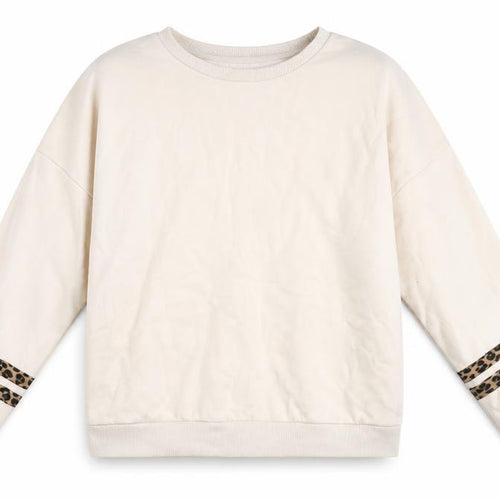 Marks and Spencer Girls Beige Animal Print Pullover Sweatshirt 13-14 Years