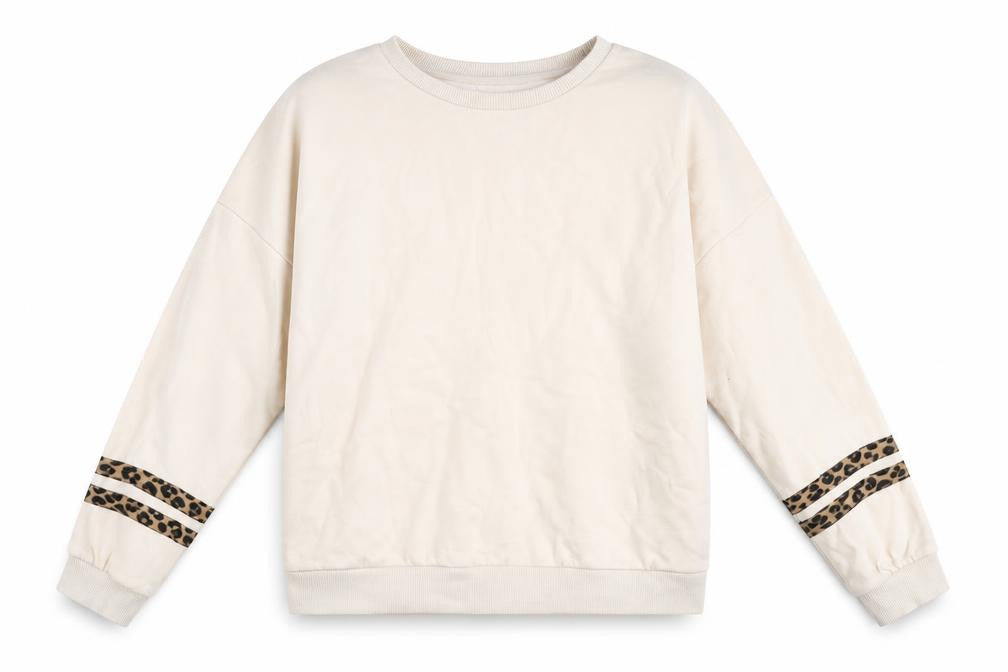 Marks and Spencer Girls Beige Animal Print Pullover Sweatshirt 13-14 Years