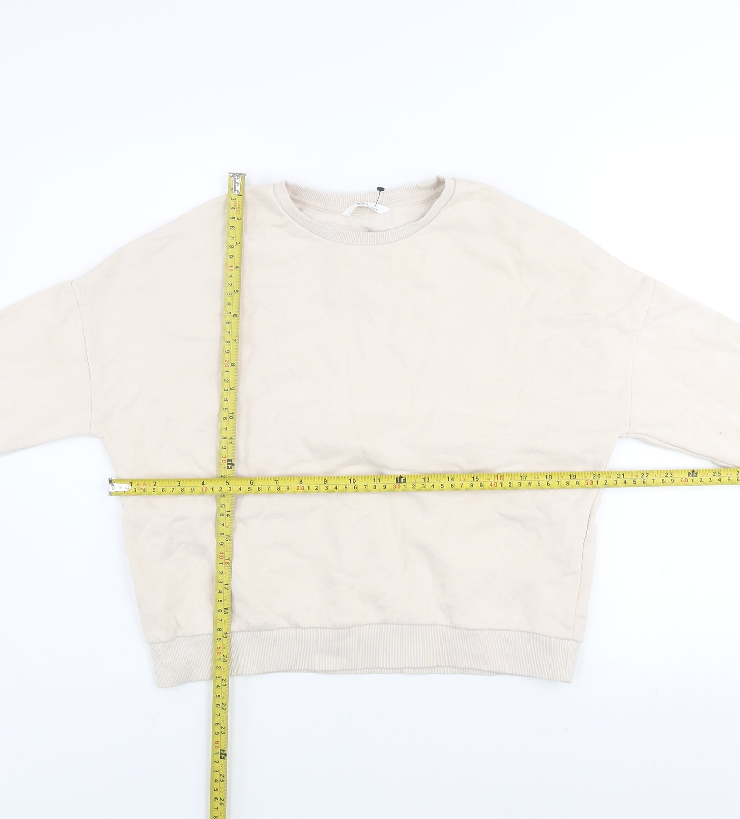Marks and Spencer Girls Beige Animal Print Pullover Sweatshirt 13-14 Years