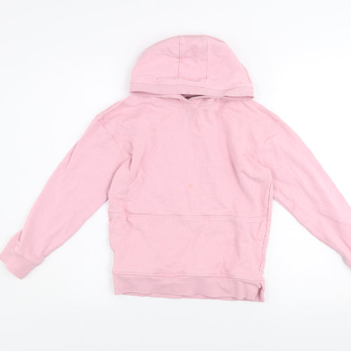 John Lewis Girls Pink Cotton Pullover Hoodie Age 10 Years