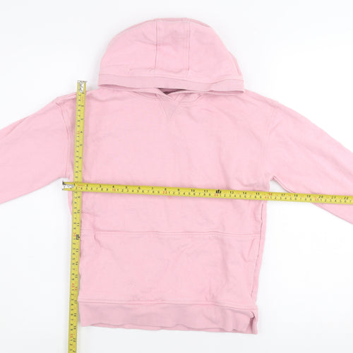 John Lewis Girls Pink Cotton Pullover Hoodie Age 10 Years