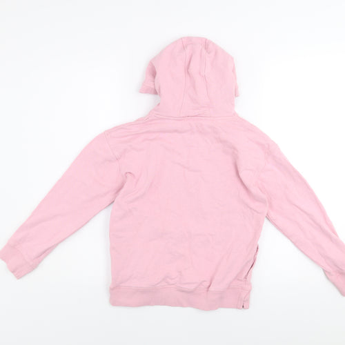 John Lewis Girls Pink Cotton Pullover Hoodie Age 10 Years