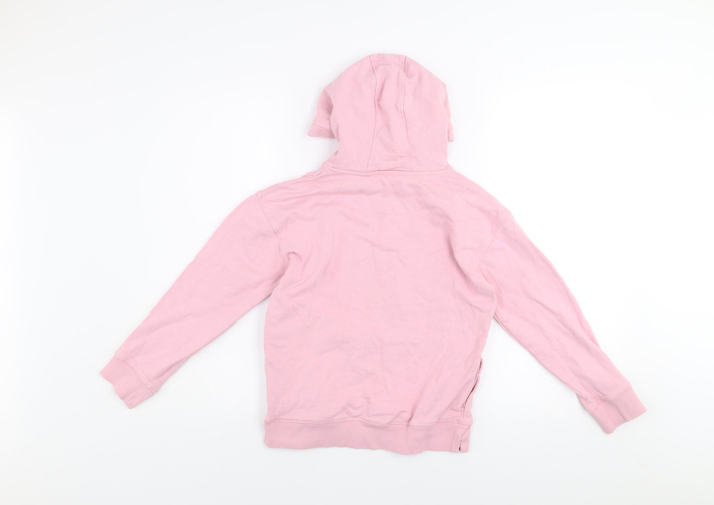 John Lewis Girls Pink Cotton Pullover Hoodie Age 10 Years