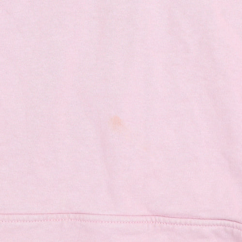 John Lewis Girls Pink Cotton Pullover Hoodie Age 10 Years
