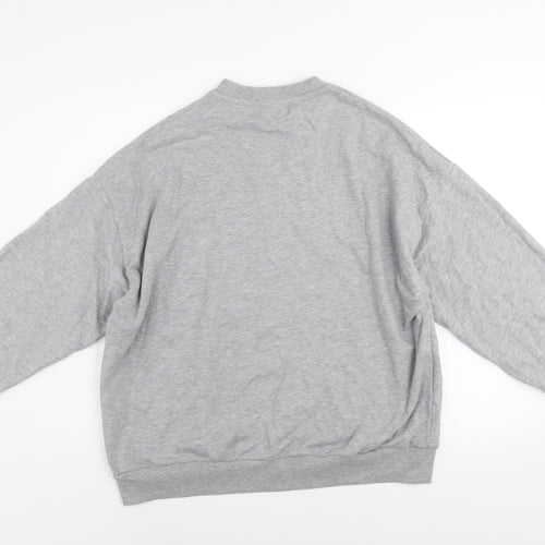 ASOS Design Women's Grey Newport Graphic Pullover Sweatshirt UK 8 Tall