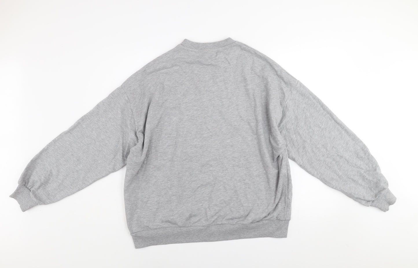 ASOS Design Women's Grey Newport Graphic Pullover Sweatshirt UK 8 Tall