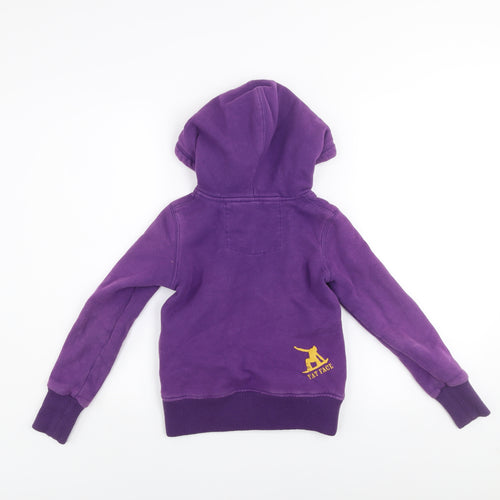 Fat Face Girls Purple Hoodie 8-9 Years Pullover Fleece Ski Resort Style