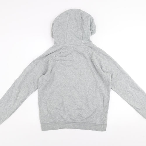 Nike Women Grey Pullover Hoodie XS Cotton Blend Casual Sweatshirt