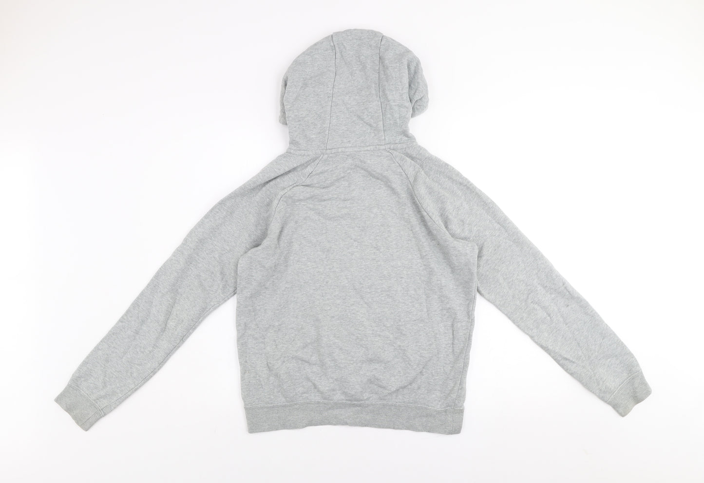 Nike Women Grey Pullover Hoodie XS Cotton Blend Casual Sweatshirt