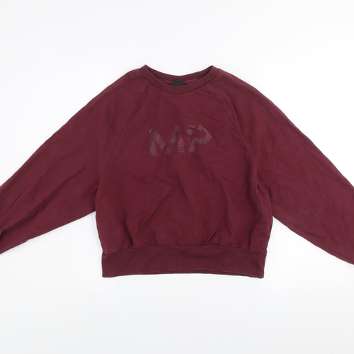 MP Womens Burgundy Crew Neck Pullover Sweatshirt Size M