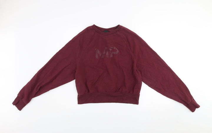 MP Womens Burgundy Crew Neck Pullover Sweatshirt Size M