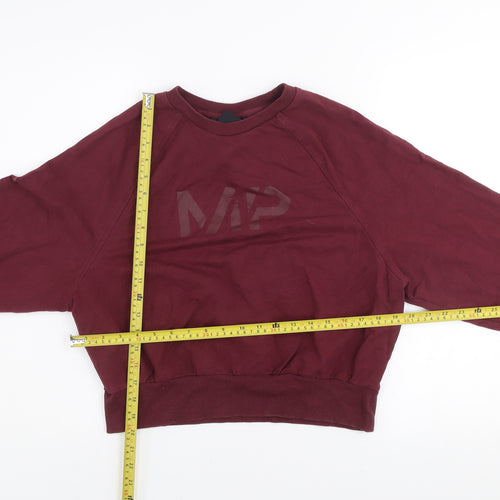 MP Womens Burgundy Crew Neck Pullover Sweatshirt Size M