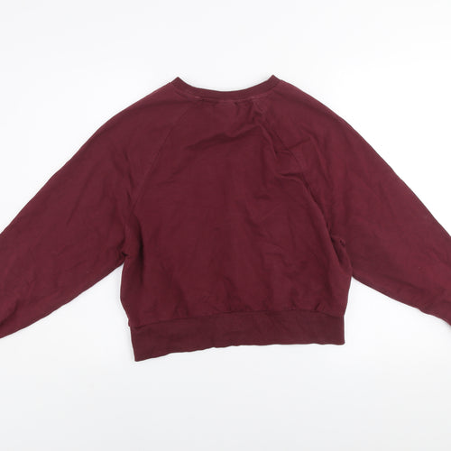 MP Womens Burgundy Crew Neck Pullover Sweatshirt Size M