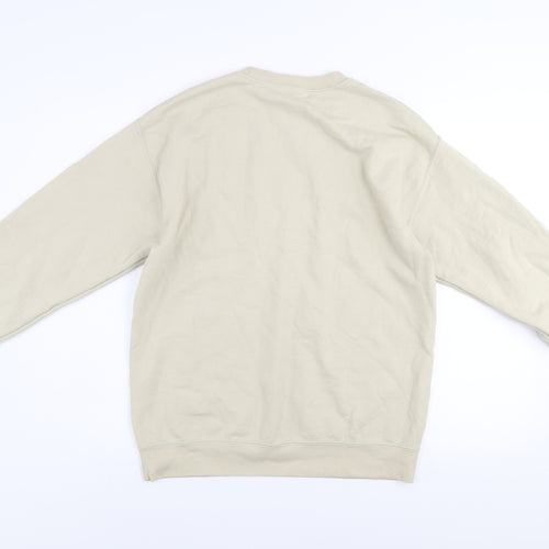 Gildan Men's Beige Funny Christmas Pullover Sweatshirt Size M