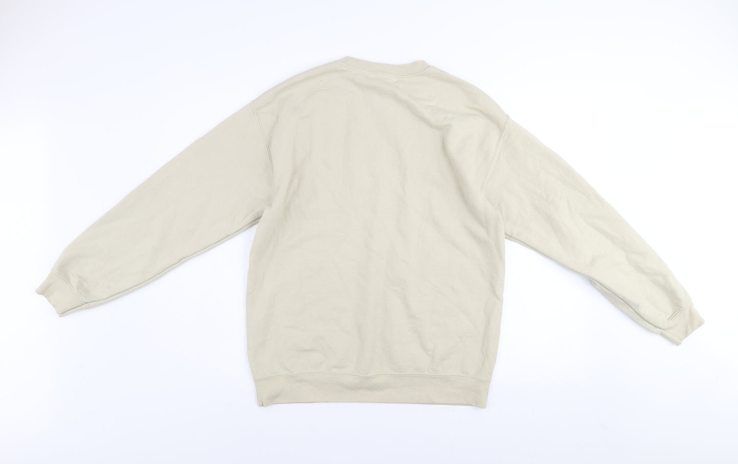 Gildan Men's Beige Funny Christmas Pullover Sweatshirt Size M