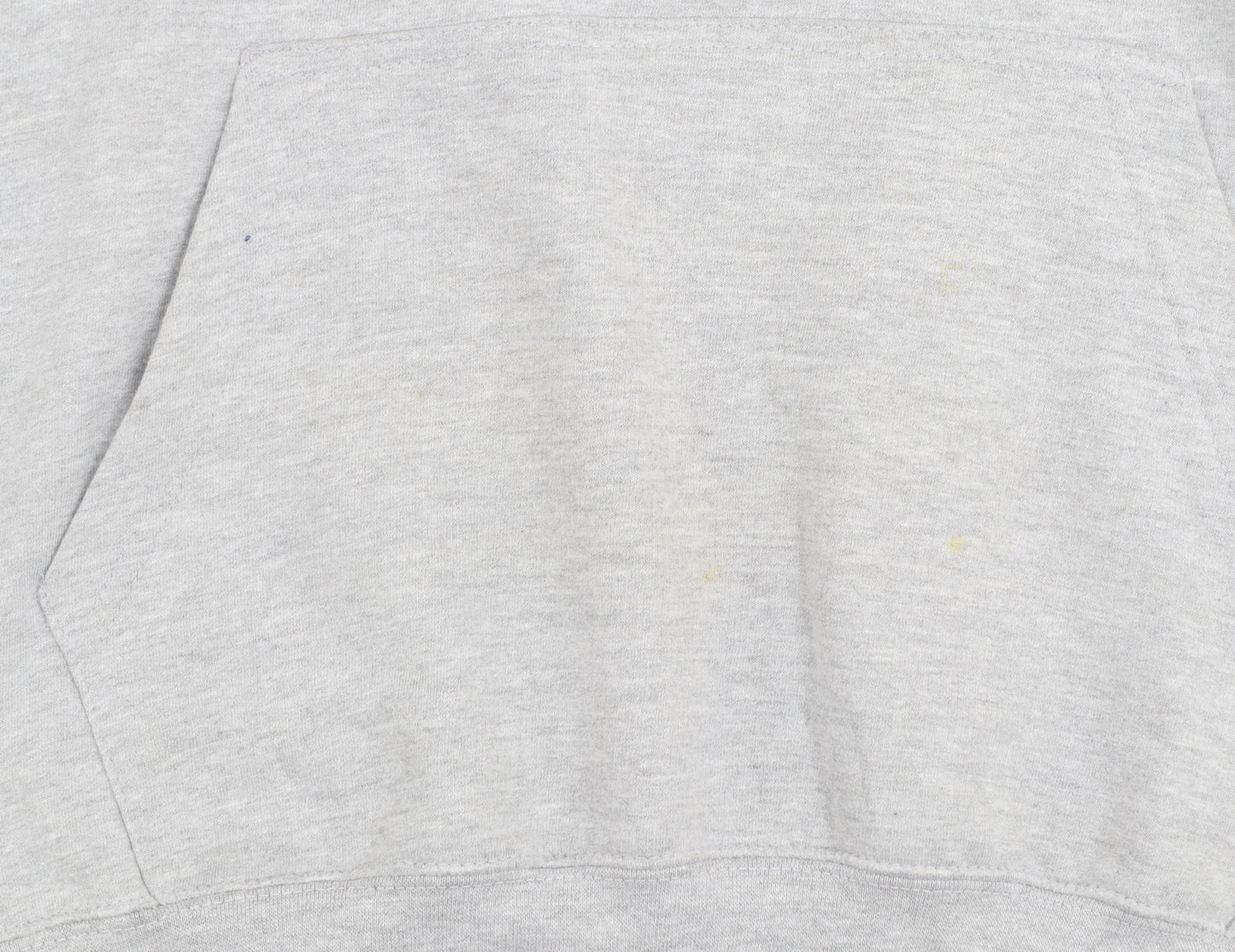 Just Hoods Mens Grey Pullover Hoodie M Blue Lined Hood Logo Print