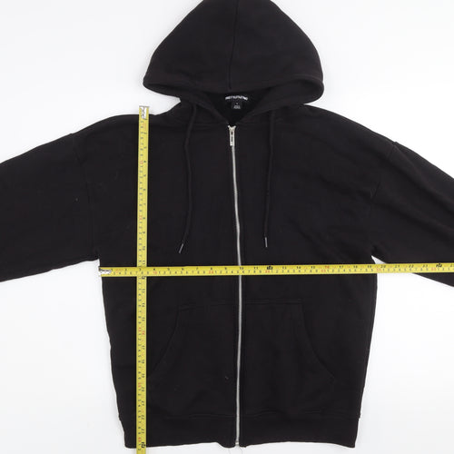 PrettyLittleThing Women's Black Zip Hooded Track Jacket Size S
