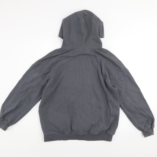 Marks and Spencer Girls Grey Pullover Hoodie 13-14 Years Cotton Blend