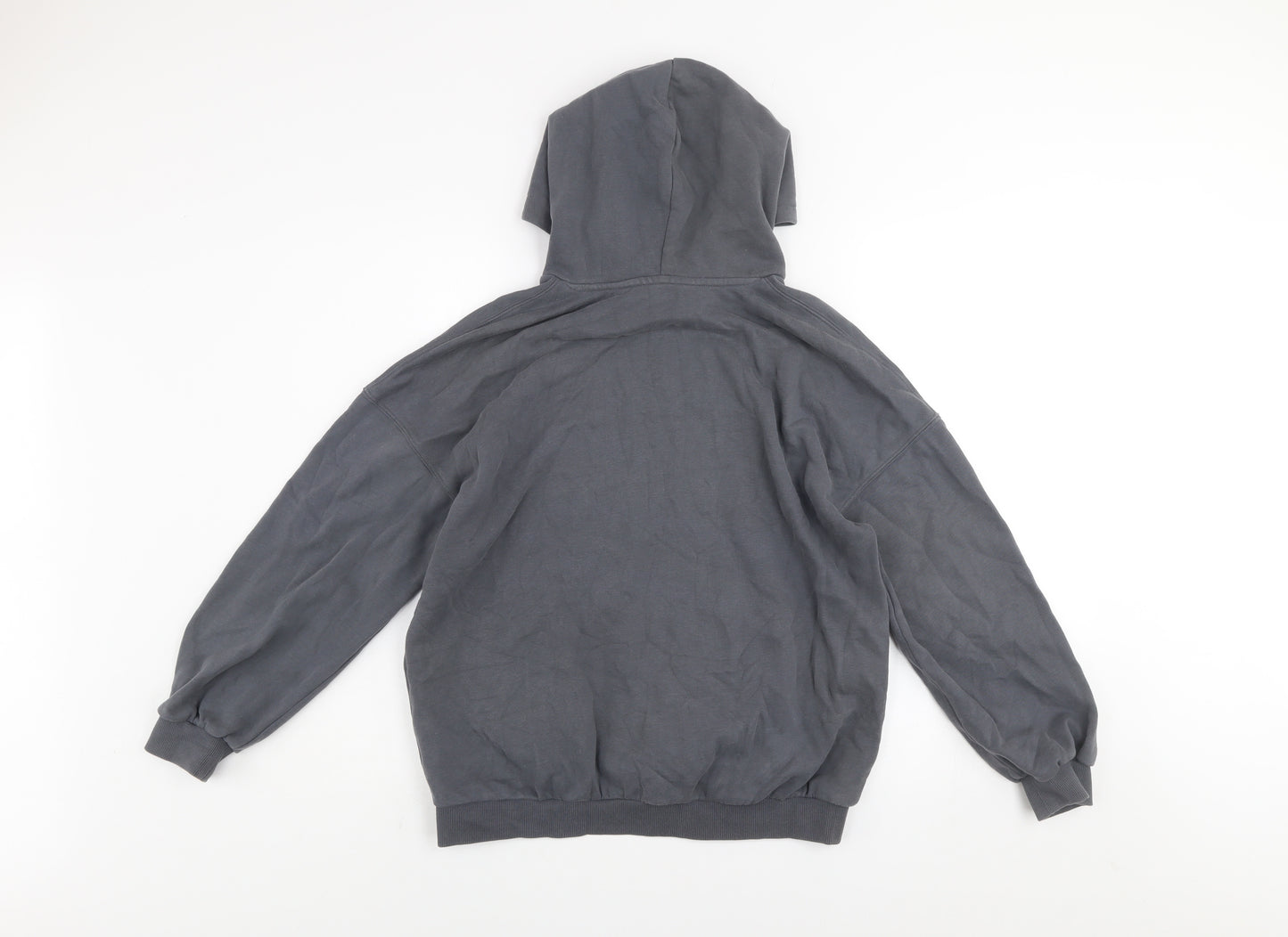 Marks and Spencer Girls Grey Pullover Hoodie 13-14 Years Cotton Blend