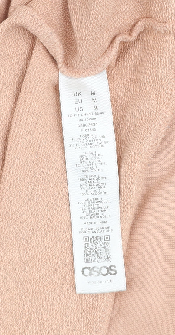 ASOS Men’s Beige Cotton Crew Neck Sweatshirt Size M