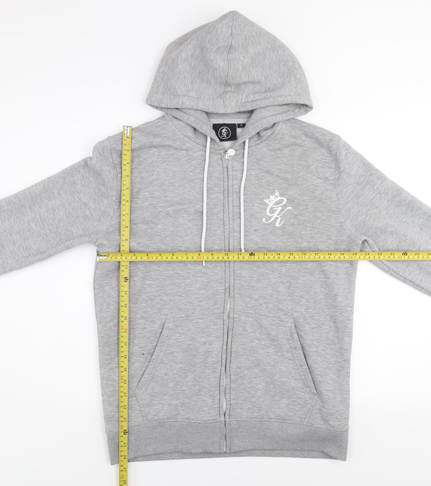 Gym King Men's Grey Large Full Zip Hoodie Jacket