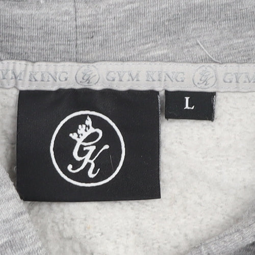 Gym King Men's Grey Large Full Zip Hoodie Jacket
