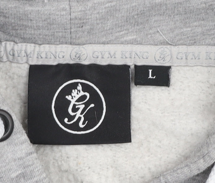 Gym King Men's Grey Large Full Zip Hoodie Jacket