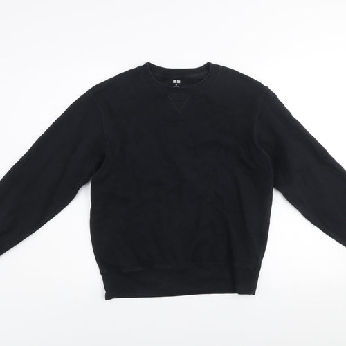 Uniqlo Men’s Black XS Pullover Crew Neck Cotton Sweatshirt