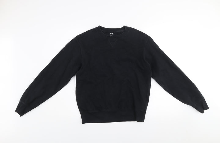 Uniqlo Men’s Black XS Pullover Crew Neck Cotton Sweatshirt