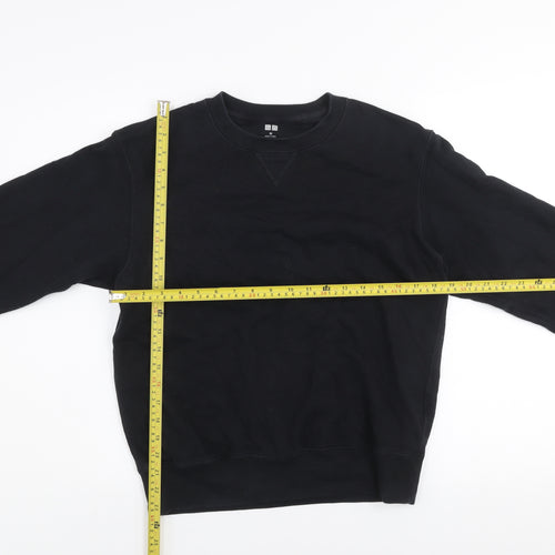 Uniqlo Men’s Black XS Pullover Crew Neck Cotton Sweatshirt