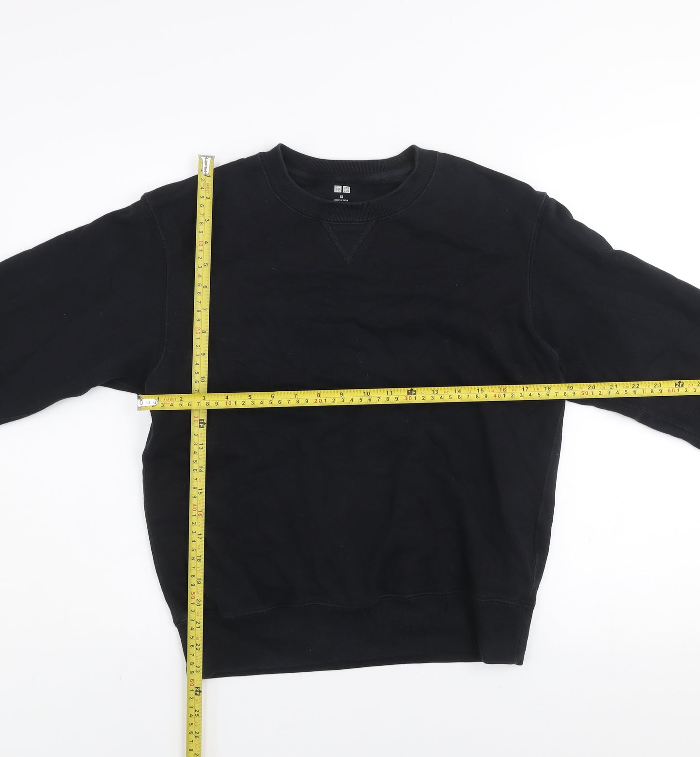 Uniqlo Men’s Black XS Pullover Crew Neck Cotton Sweatshirt