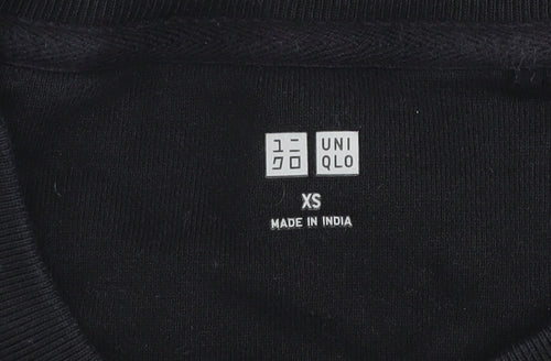 Uniqlo Men’s Black XS Pullover Crew Neck Cotton Sweatshirt