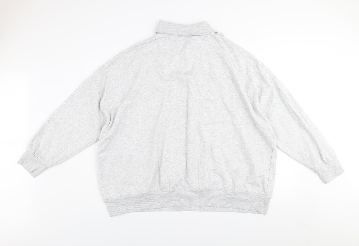 George Mens Grey 2XL Half Zip High Neck Sweatshirt