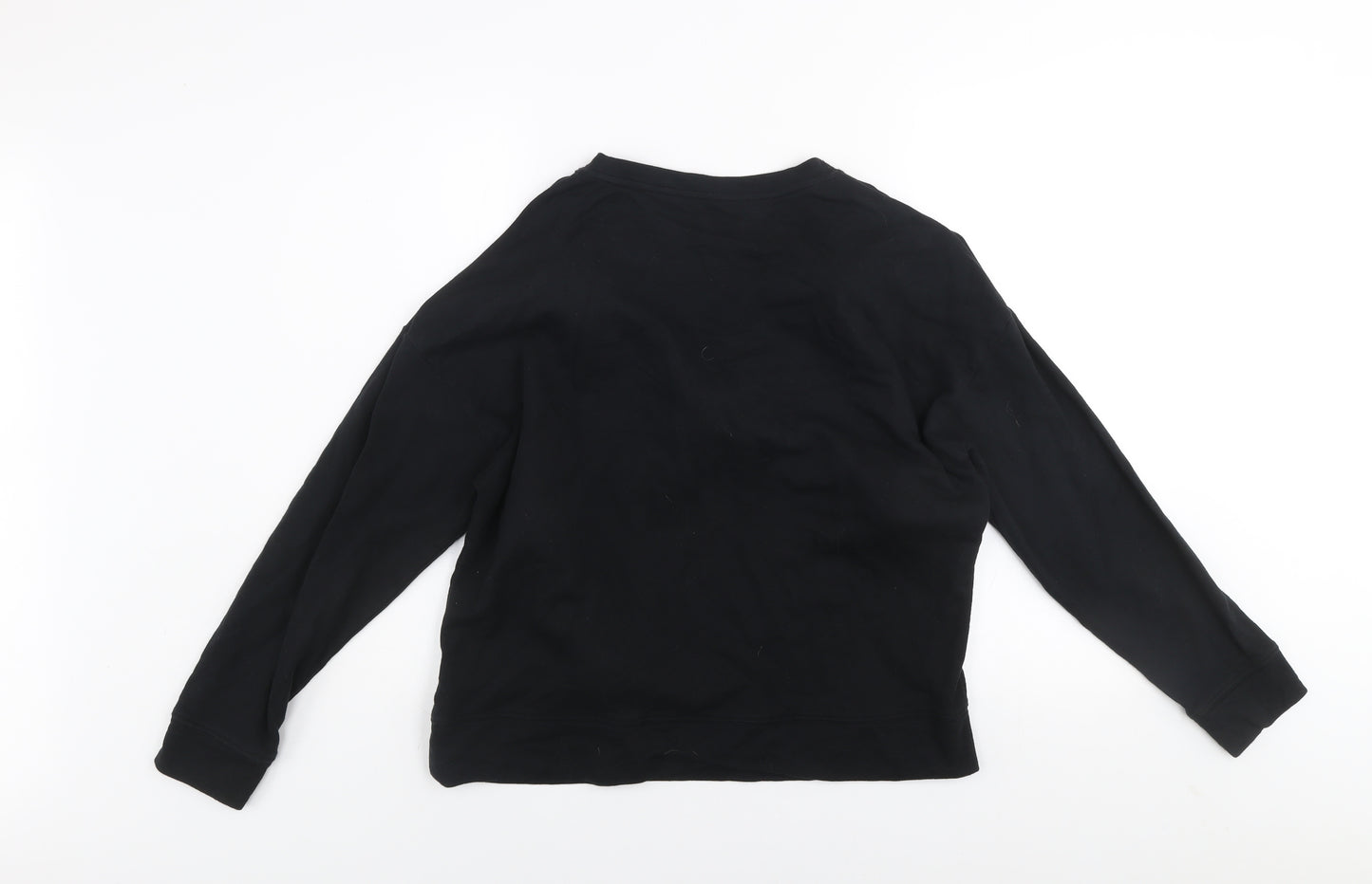 Marks and Spencer Women Black Size 14 Pom Pom Pullover Sweatshirt